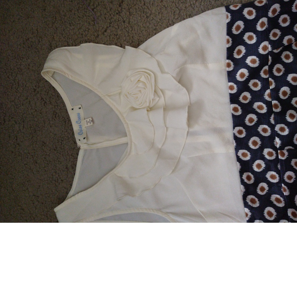 CRISS CROSS BLUE & WHITE TANK DRESS SIZE M - Picture 2 of 6